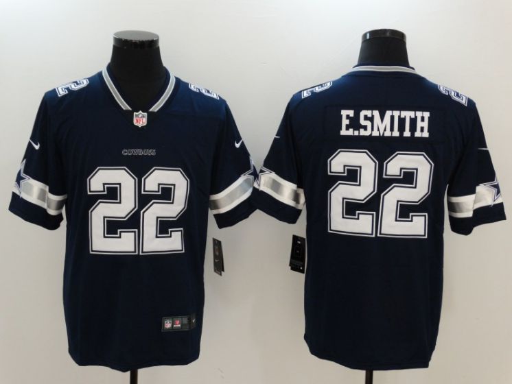 Men Dallas Cowboys #22 E.Smith Blue Nike Vapor Untouchable Limited NFL Jerseys->women nfl jersey->Women Jersey